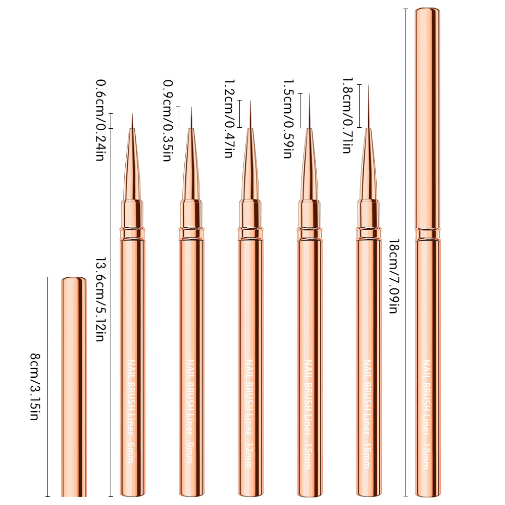5pcs Nail Art Liner Brushes Se - Coloured Gel Set review and price