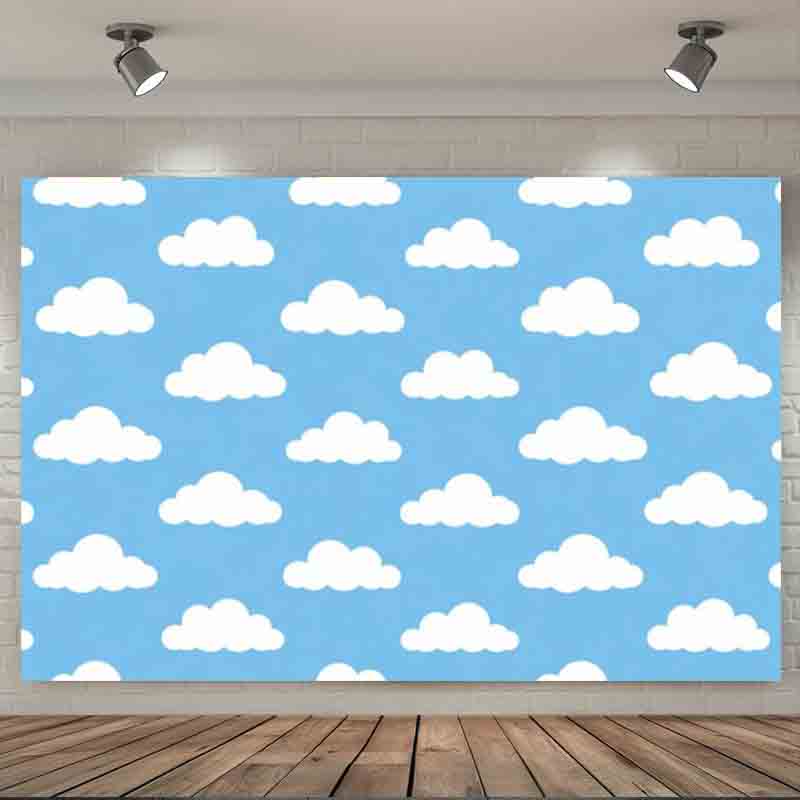 Cartoon Simple Blue Sky White  - Photography Lighting White Background review and price