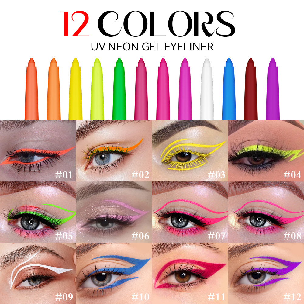 12 colours fluorescent eyeline - Coloured Gel Set review and price