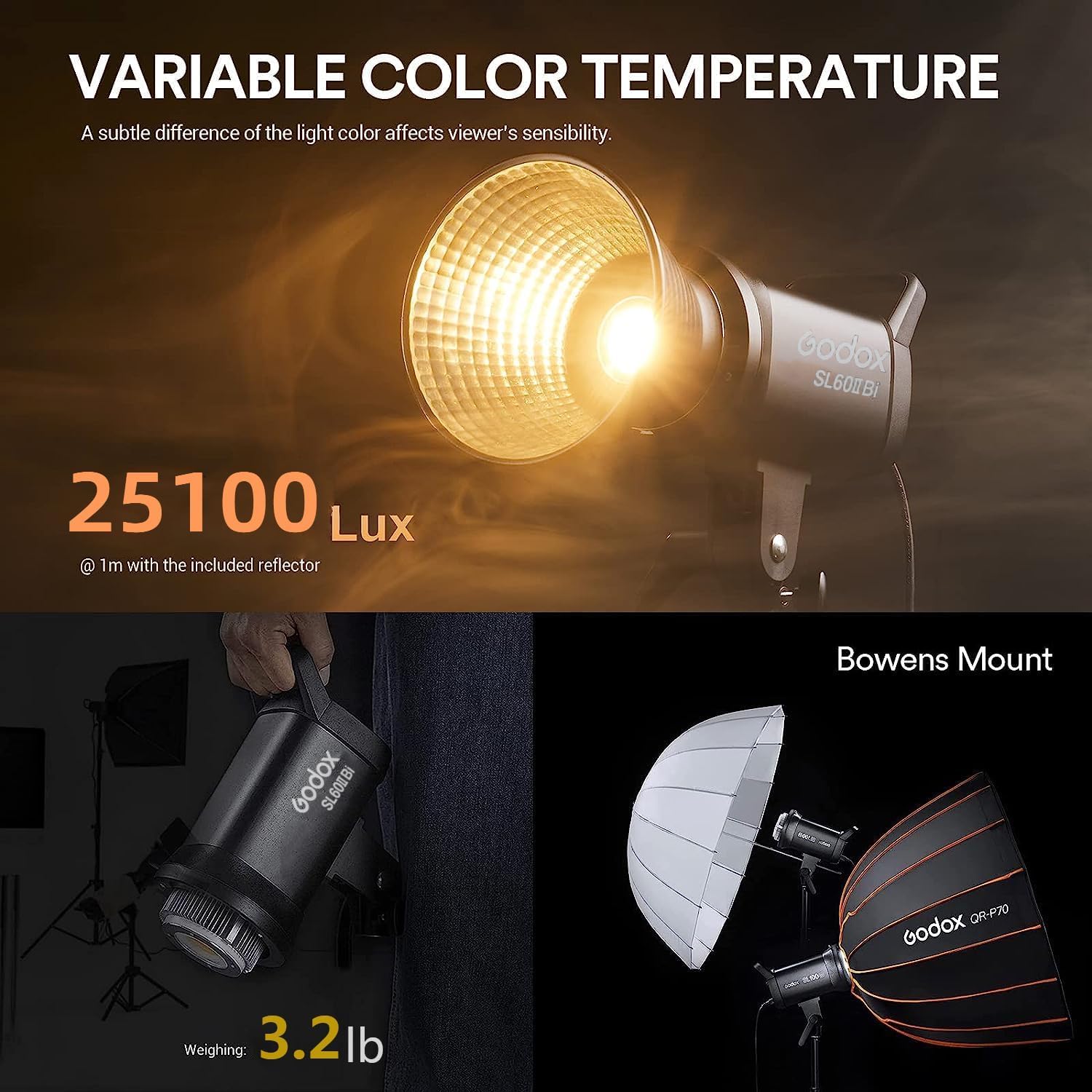 Godox SL60IID SL60IIBi 75W Day - Photography Lighting Grid review and price