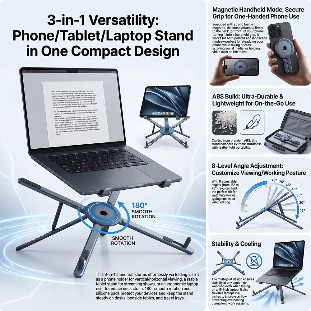 Portable Magnetic Phone Holder - Stand Lighting Photography review and price
