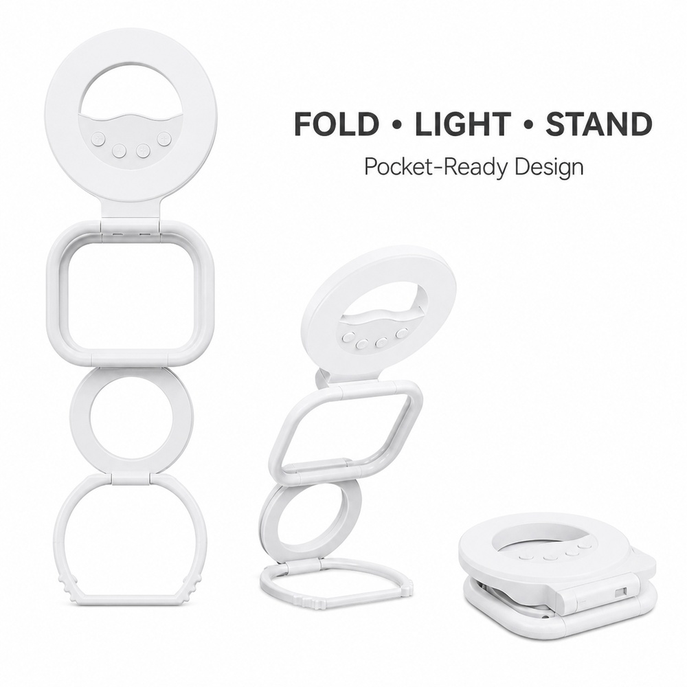Foldable Magnetic Phone Fill L - Stand Lighting Photography review and price
