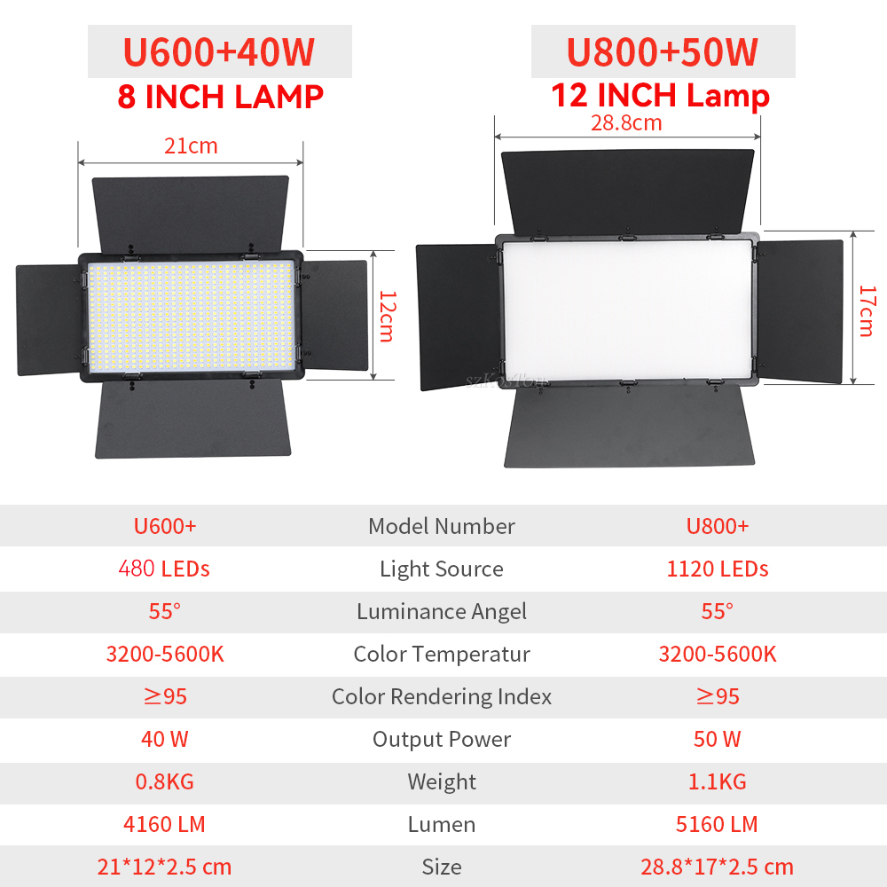 U800 U600 LED Photo Studio Vid - Photography Lighting Board review and price